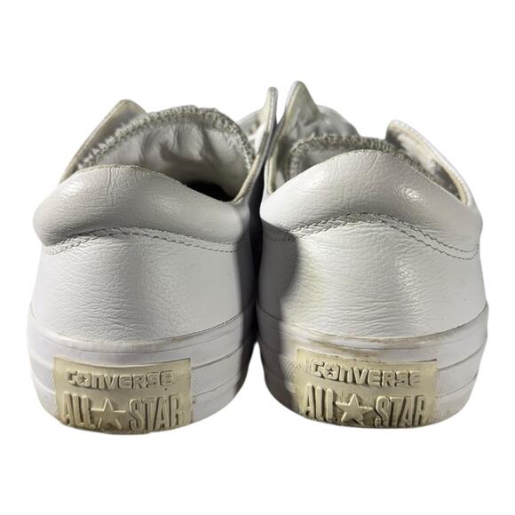 Converse All Star Women’s Triple White Leather Low Top Size 9 Sneakers - Picture 6 of 9